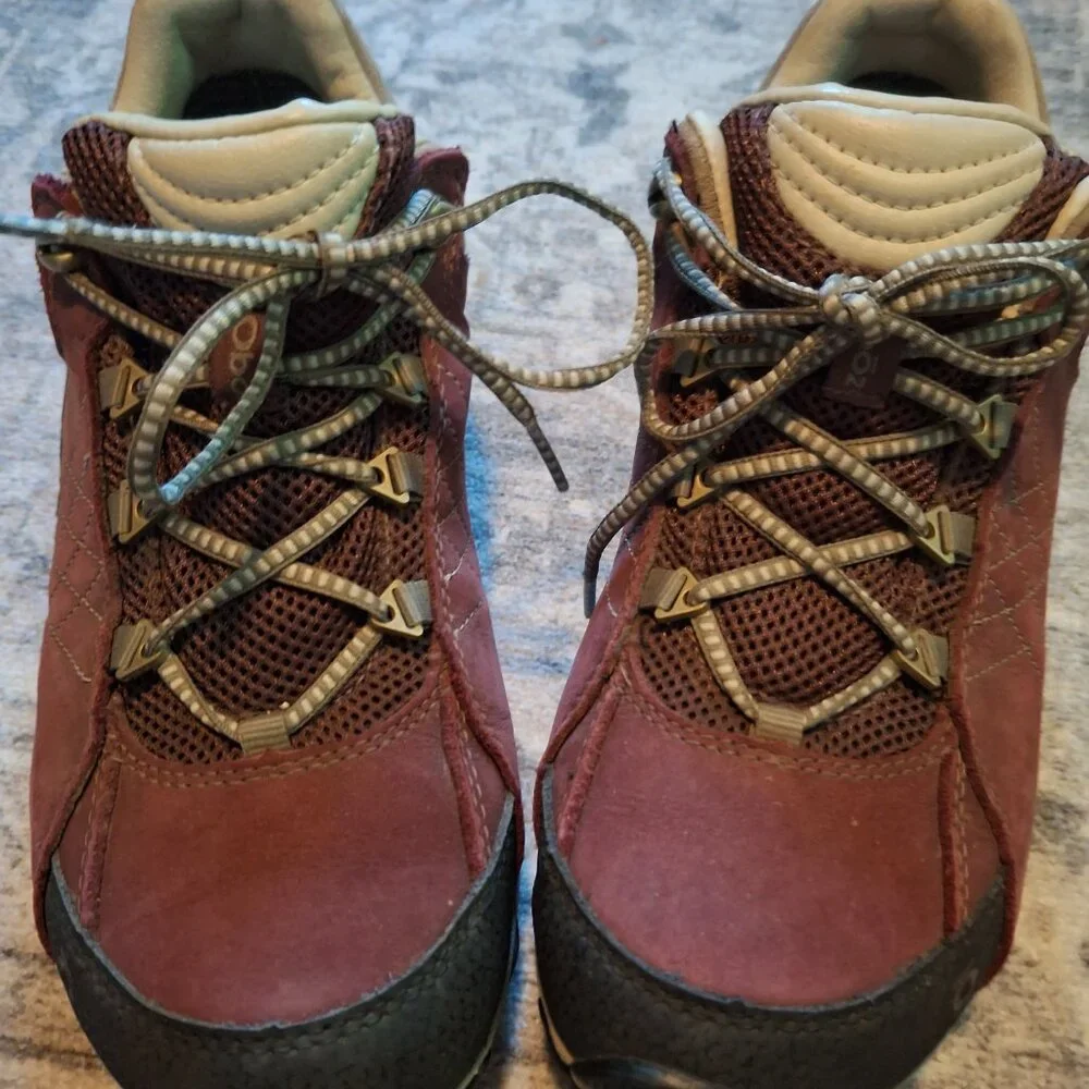 Oboz sapphire low B-Dry waterproof trail walking hiking shoes leather womens US - Picture 11 of 11